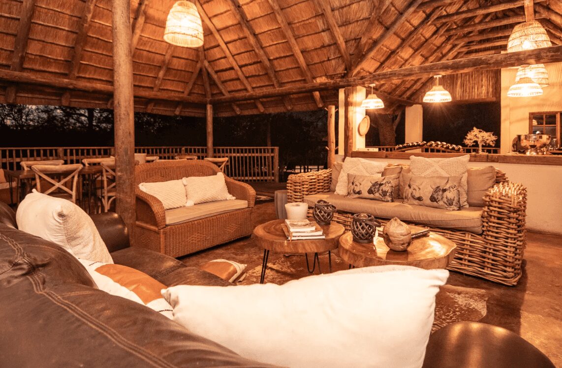Lounge at Langa Langa Tented Camp, Sabi Sand Nature Reserve